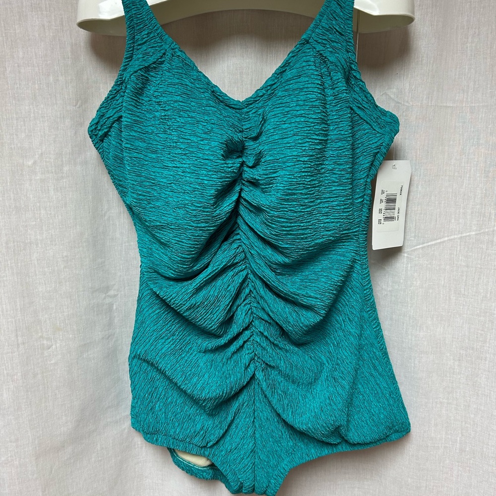 Jade green one piece swimsuit size 24W ocean cruise quality pool party lake - Picture 2 of 13